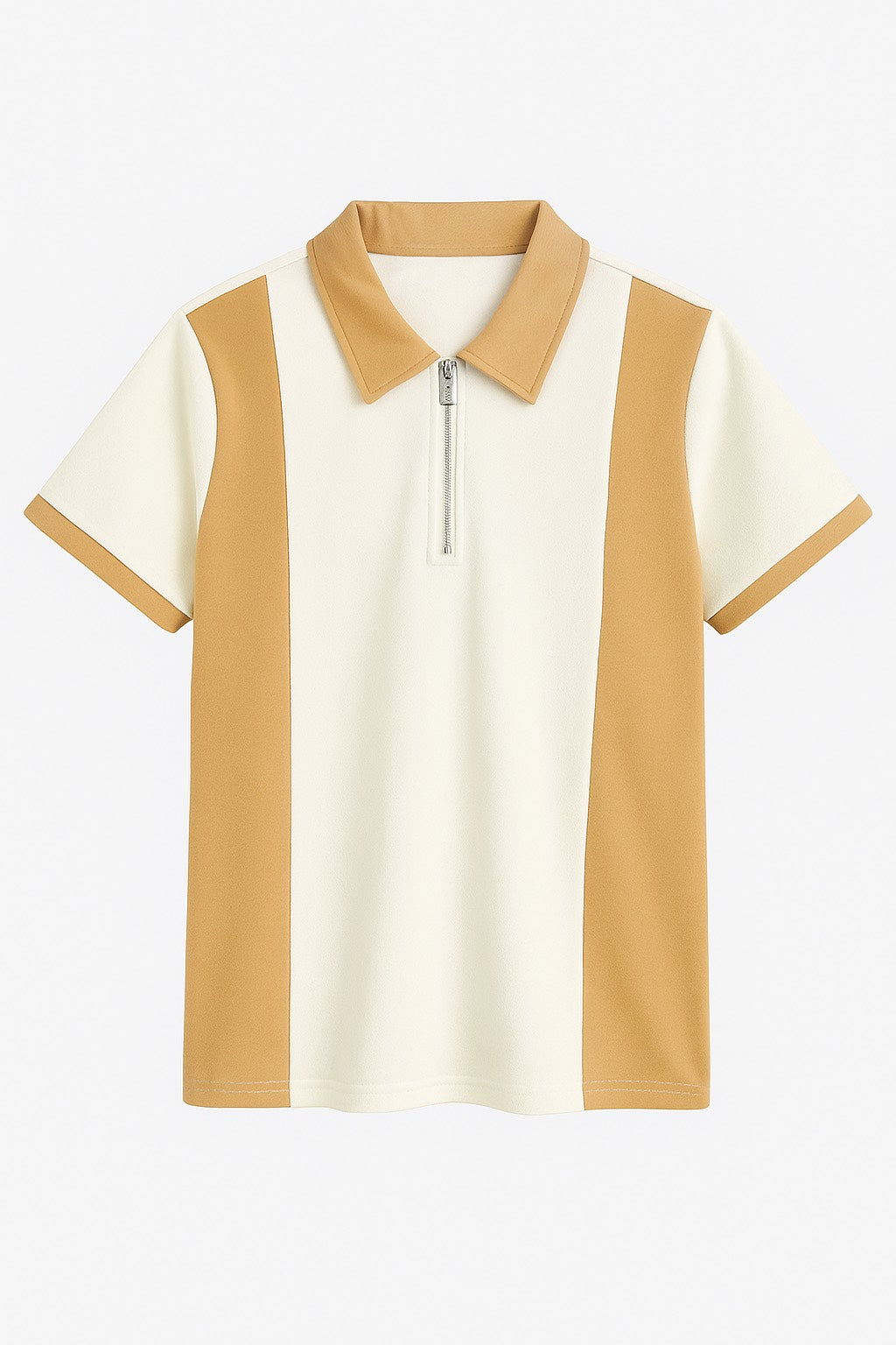 Modern Heritage Polo Tee with Zipper Neck – Colorblock Edition