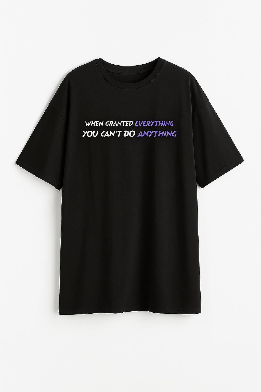 Satoru Gojo Anime Oversized Tee – Black