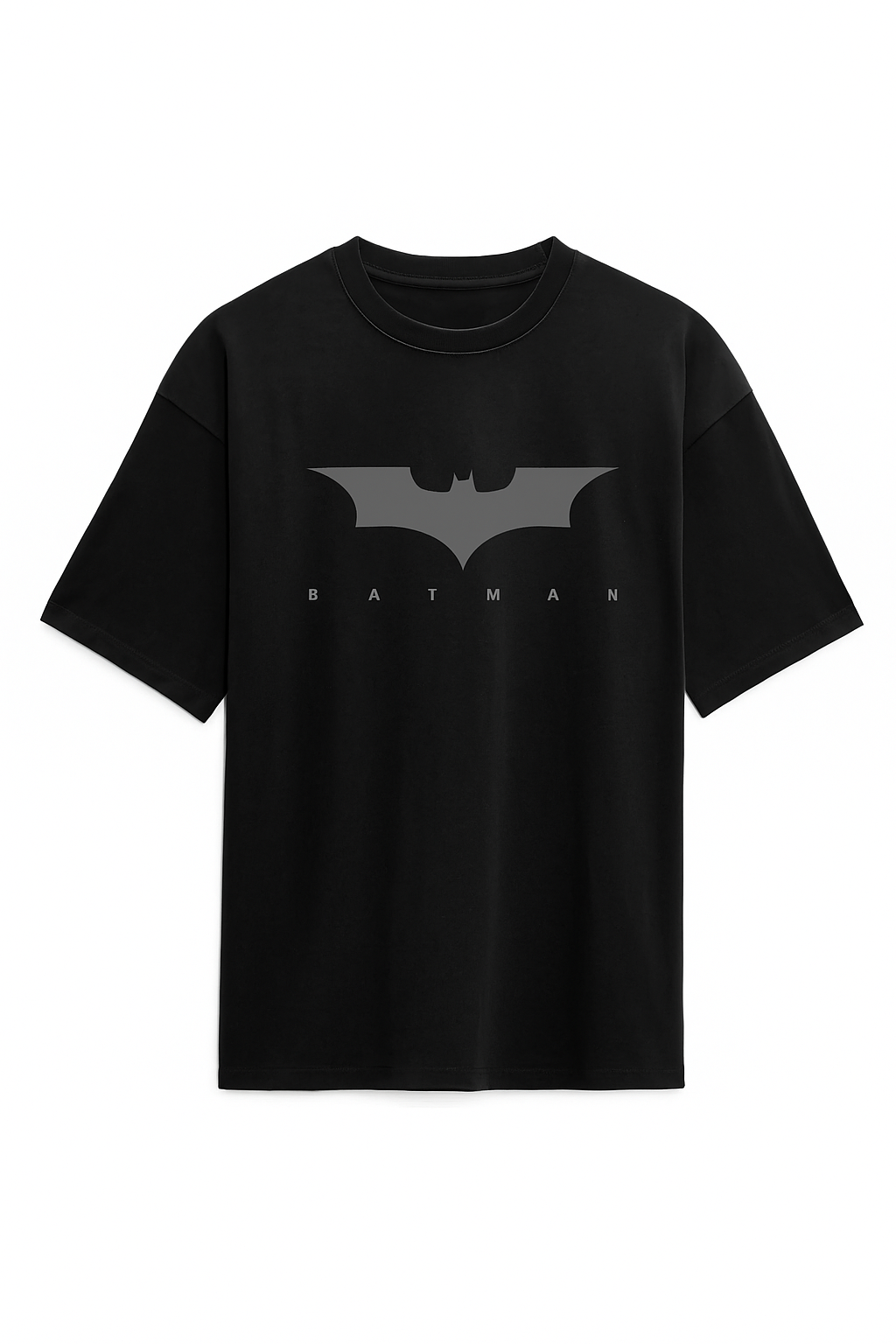 Black Batman Minimalist Oversized Tee