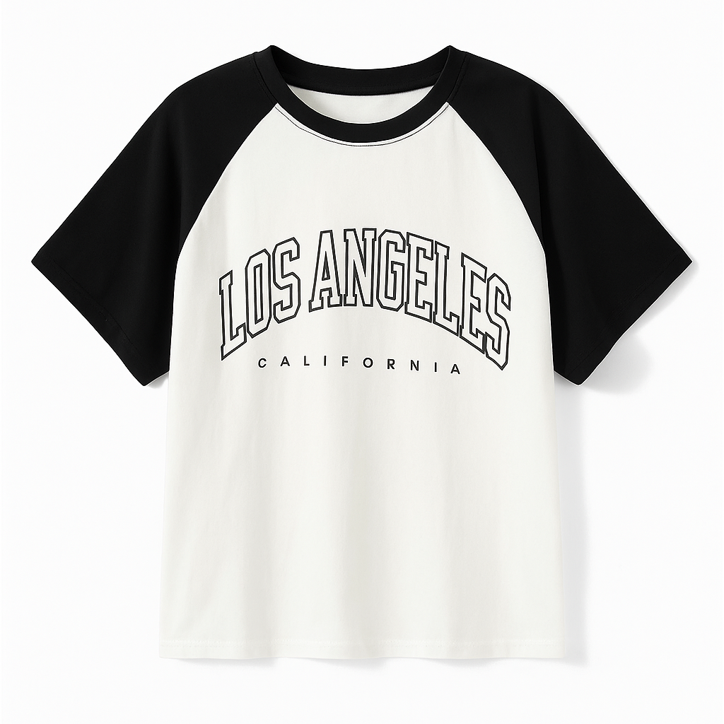 "Los Angeles California" Varsity Tee – Monochrome Mood