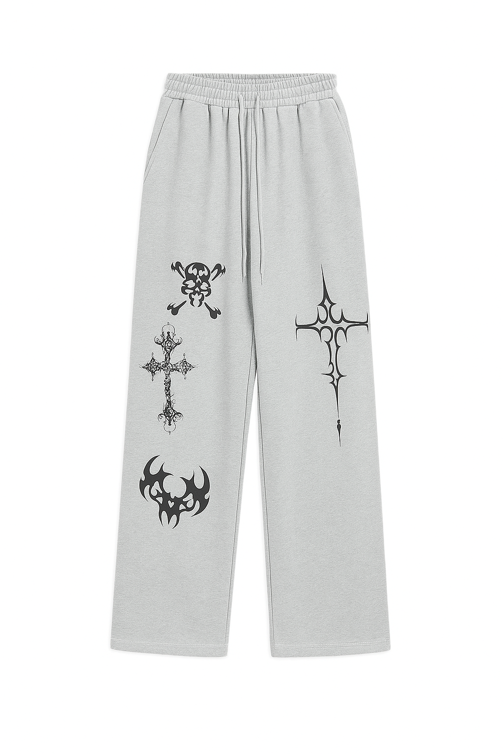 Dark Grunge Rune Sweatpants – Ash Grey